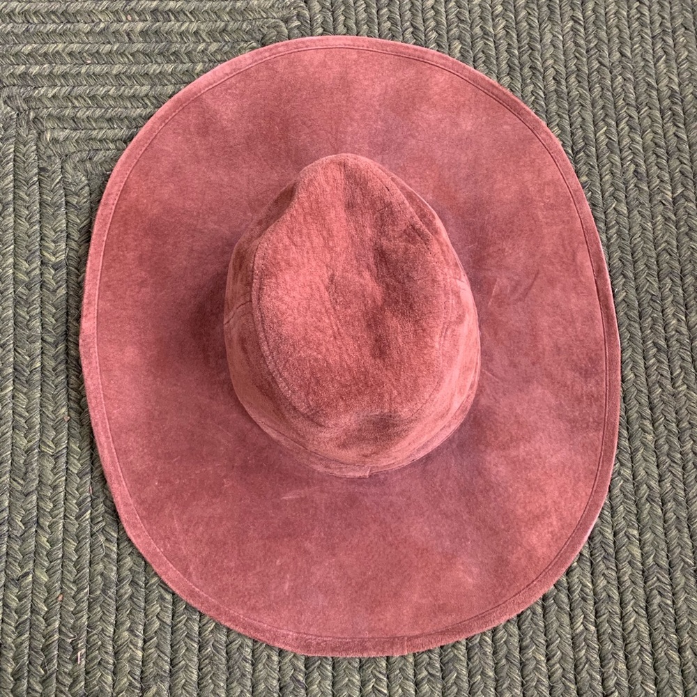 HINGE 100% BROWN LEATHER HAT - Picture 2 of 7